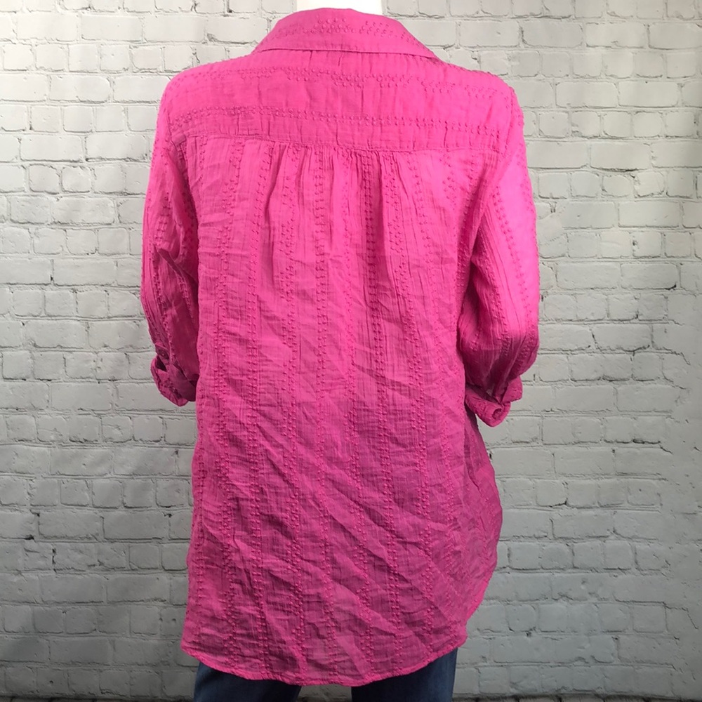 Style & Co Pink Button Down Top Sz PL & Large - Picture 3 of 3